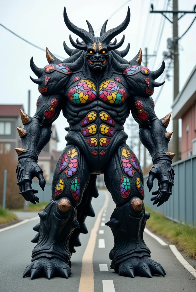 (1kaijin:1.2), (full_body:1.2), solo, (no_humans:1.2), outdoors, street, city, people,
<lora:kaijin_v1_mix:1>
(masterpiece, best_quality:1.3), (realistic:1.3), photorealistic,