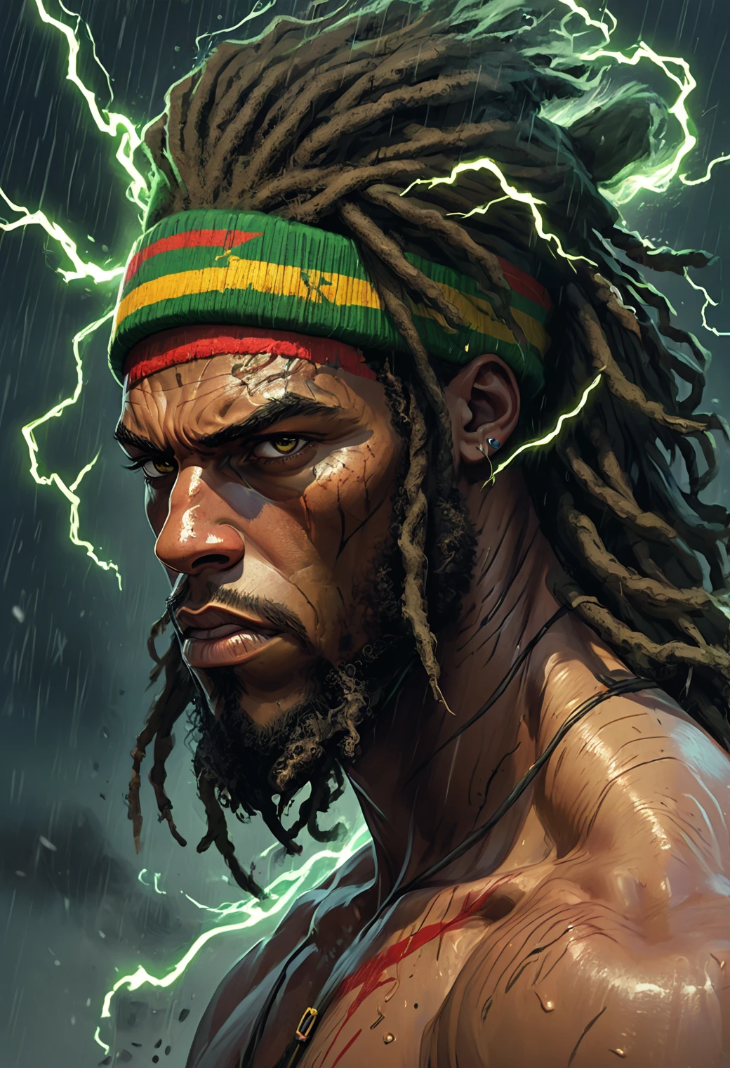 <lora:CannabisPunk_v1:0.9> CannabisPunk samurai ,marijuana ,hippy, retro ,cinematic ligthing ,large shot, detailed, intricate [,smoke] ,(photorealistic)
