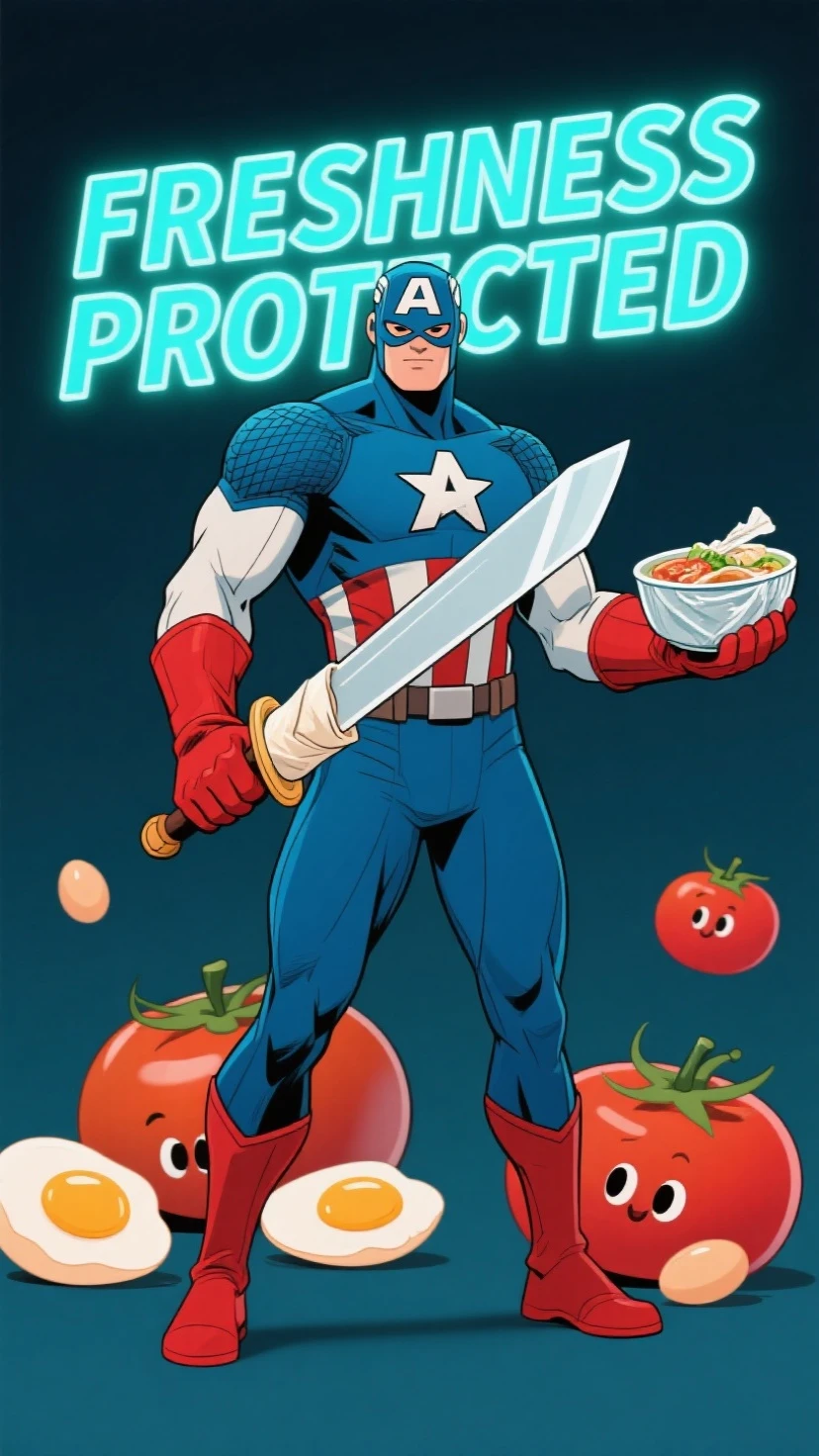 An image of Captain America saying sausages united