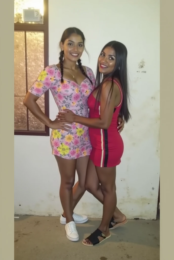 Duas mulheres lindas, corpo bonito, roupa sexy, decote, sexy body on display, mostrando os corpos, saia curta, mini saia, naked women, sexy dress, detalhes realistas.