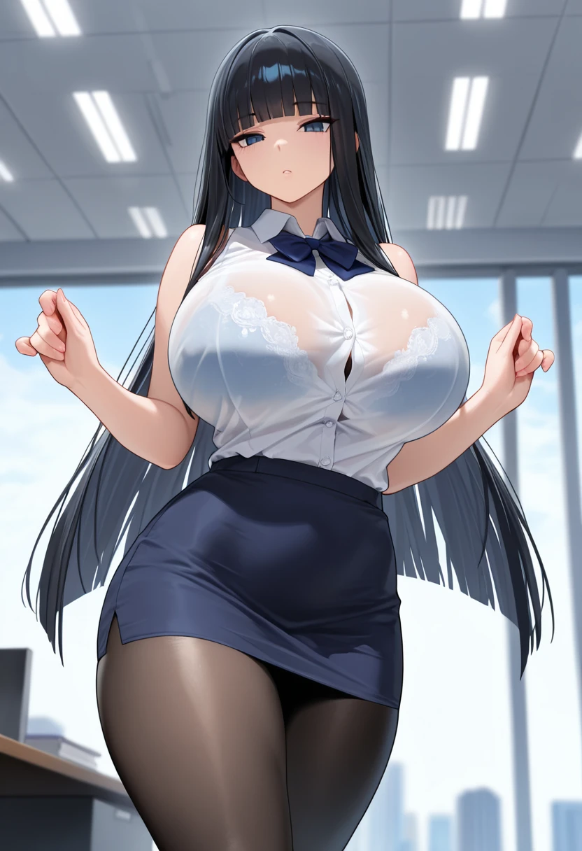 high quality, high resolution,(((nsfw))),(((one women))),(((cute face))),(((blue eyes))),(((black hair))),(((blunt bangs))),(((medium hair))),((huge breasts:1.8)),((sweaty skin)),(((bare breasts))),(((business suit))),(((Jacket))),(((Pencil skirt))),(((pantyhose))),
BREAK,(embarrassed,blush:1.3),(steam:0.8),(wet:0.8),(sweat:0.8),(trembling:1.3),(parted lips:1.3),(harf open eyes:1.4),(feeling weak:1.5)
BREAK,(((outdoor))),(((night))),
BREAK,(((model posing))),(((standing))),((spread legs)),(((arms behind head))),
BREAK,(((Angle from below))),(((focus on pussy)))