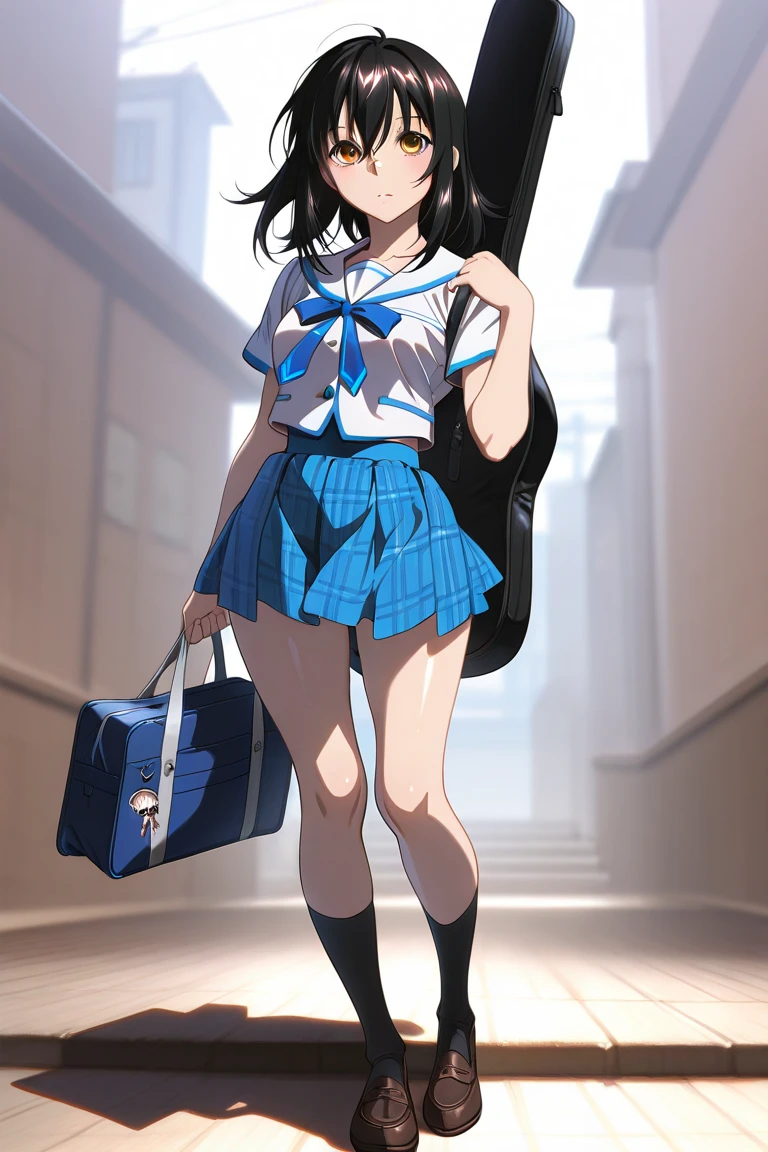 (masterpiece, 4k ,ultra detailed:1.2),(beautiful face:1.2),(anime:1.2),illustration,(solo:1.2),(looking at viewer:1.4),portrait,(supermodel:1.3),(blue school uniform:1.3),(tight school uniform:1.3),(white hair),13yo,(simple choker:1.1),(lift skart:1.5),(yellow panties),(string,abs,smartphone,child,small breasts,petite:1.1),(sfw,nipple,flat chest,un dress,:1.4),(from below),(full body:1.2),(flower hair ornament),(multi view:1.3)