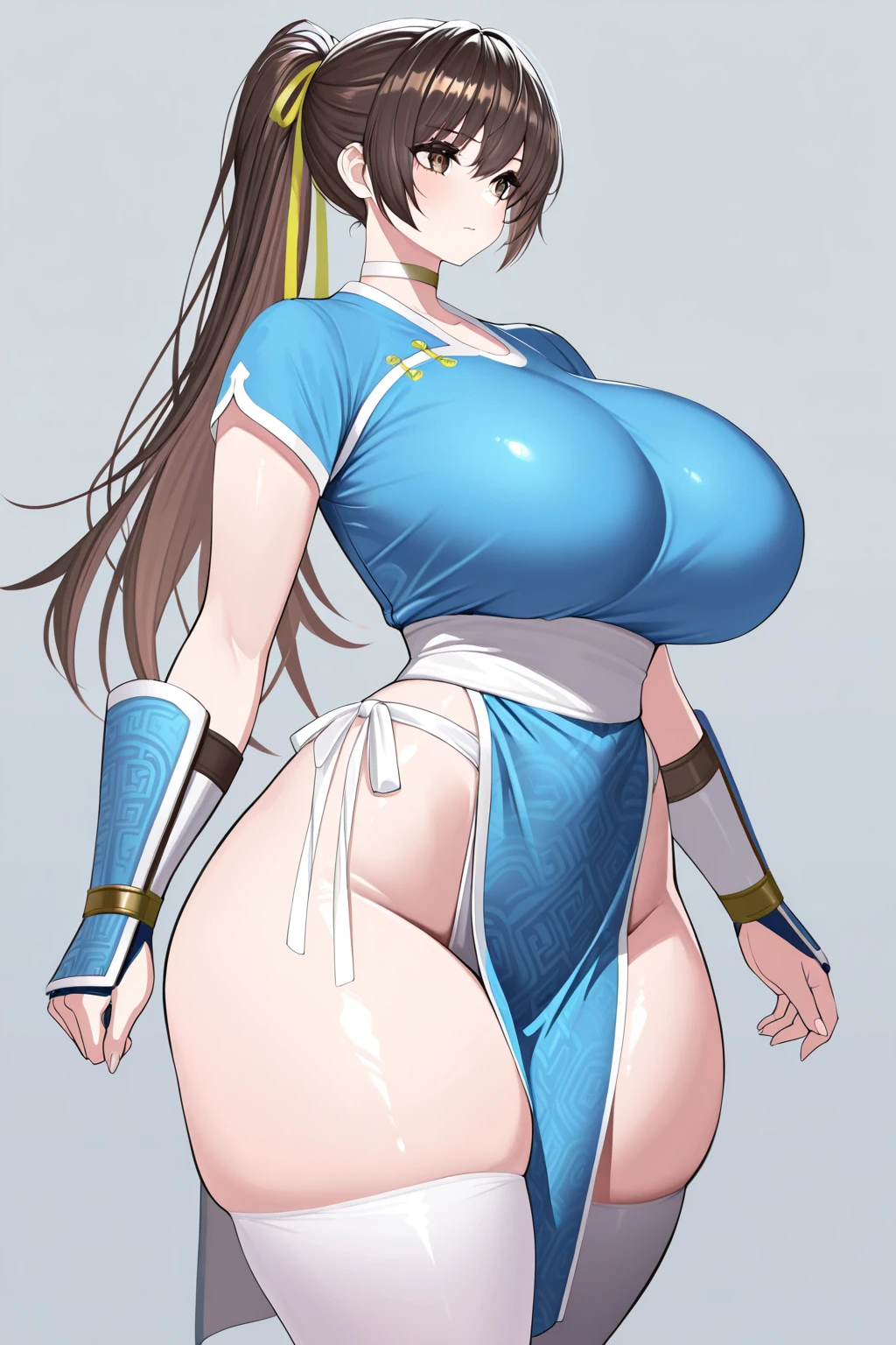 Woman in gymnastics suit, she has a jiggly fat round belly, Her belly was big and round, hyperrealistic full figure, Japanese goddess, trending on cgstation, potbelly, Voluptious body, Pregnant belly, giant stunning goddess shot, trending at cgstation，Big breasts Thin waist，tatical clothes