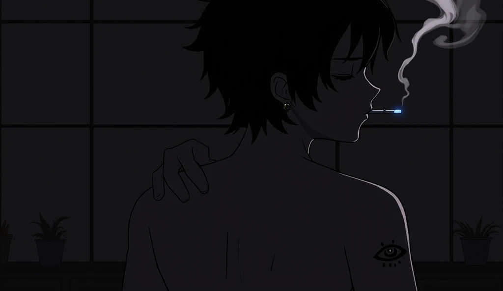 Two 18 year old men lying in bed, they're naked, and hugged their penises are hard