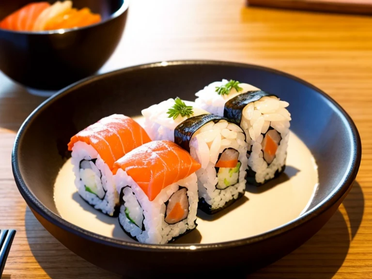 Eel sushi,Boil to remove oil,dull red,bright,Plank pallets,Slice red ginger
