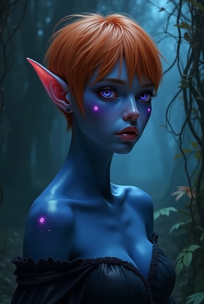 one girl, elf ears, , pure, cute naked, topless, a Woman alien mix, human Body, big tits, shed skin, alien nose but the Rest of the face ist human, (((whiskers))) big eyes, full black eyes, hybride 10 % elf 30 %alien and 60 % human, face mostly woman, shed kin at Body Arms and shoulders and neck, tits are human , nipples , full black Iris, slender No clothes,snake shed skin, purple skin