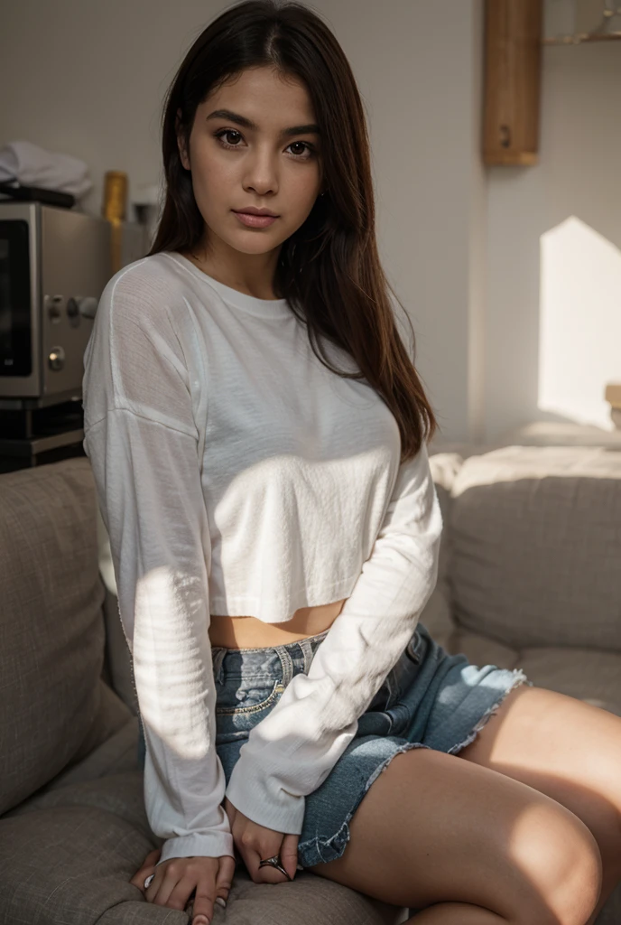 attractive fully clothed latina grass