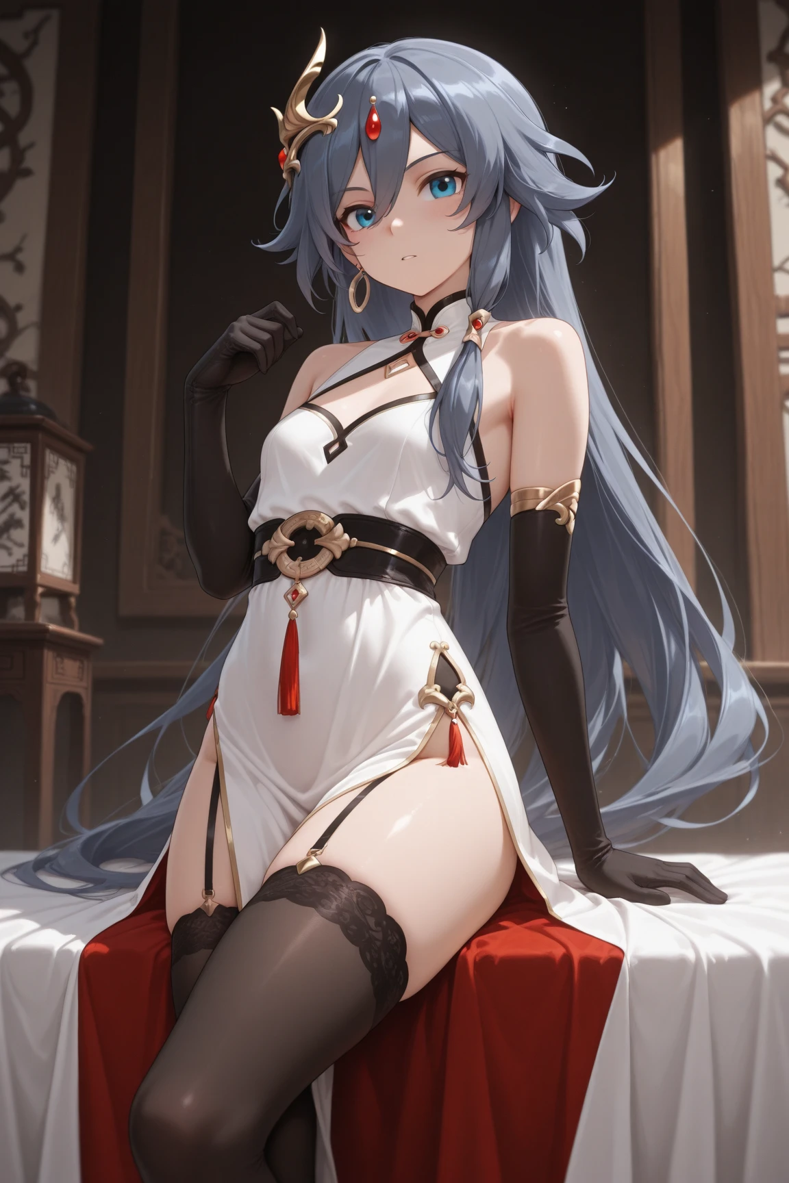 Graceful legs、long thin legs、thighhighs and skirt、long legged、Very beautiful slim legs、Very beautiful long slim legs、Walking、nice leg、good hips and long legs、Beautiful legs、cleavage of the breast、Colossal tits、 Gentle face、(Raw photography、top-quality)、(realisitic、Photorealsitic:1.3)、​masterpiece、extremely delicate and beautiful、A highly detailed、nffsw、Unity、2k wallpaper、astonishing、finely detail、浅笑、Highly detailed ticker Unity 8k wallpaper、Woman Sleeping in Bed、Beautiful naked