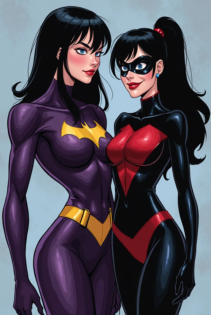 batman e robin wayne pela - arte - dos - quadrinhos, conceito de corpo inteiro art, estilo de quadrinhos DC, estilo de arte da DC Comics, por Thomas Dalziel, estilo de quadrinhos dc, inspirado em Bruce Timm, animated series, conceito de corpo inteiro, batman beyond, Design de personagens de corpo inteiro, folha de modelo de alta qualidade, detailed conceito de corpo inteiro art