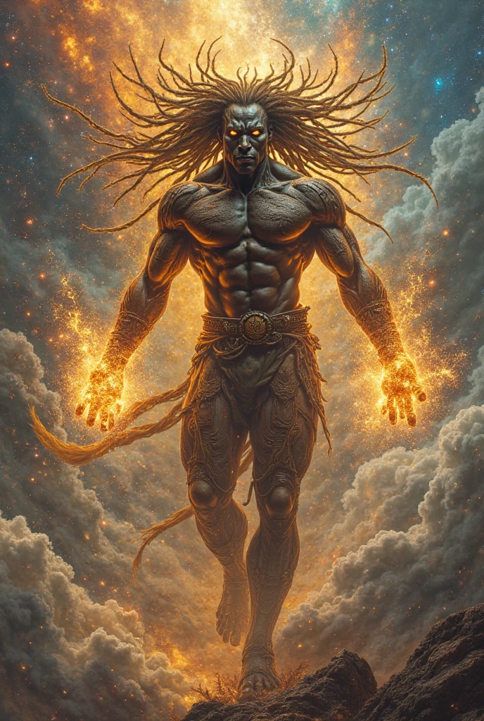 Nude man magic naked male witch