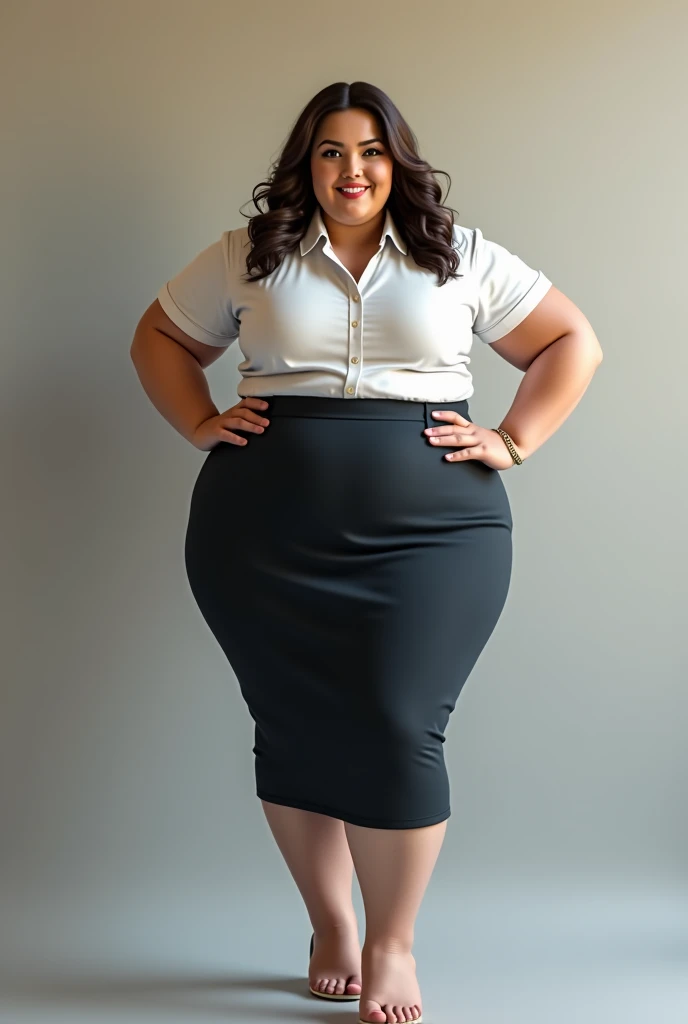 (masutepiece,High quality,16k:1.1),(depth of fields:1.3) ,((front body:1.35)),Japanese ,Woman, ((business suit, pencil skirt)), tights,huge breasts, voluptuous, thicc, curvy,(Looking at Viewer:1.3),(full body shot:1.2),(Beautiful Morning view of town:1.2),