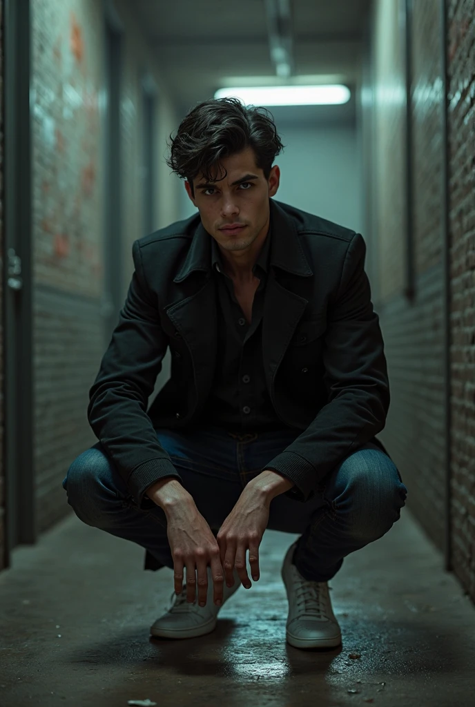 thought-provoking and symbolic image of a young man with a somber expression, enveloped by heavy chains. The chains are linked to popular app logos, representing the digital world's influence and the chains of addiction. A book lies on the floor nearby, symbolizing the entrapment in modern digital education. The padded red and black wall in the background conveys a sense of confinement and isolation. The text at the bottom, "education vs religion Trap," highlights the struggle between the wrong choices, emphasizing the feeling of being caught up in the wrong thing.
