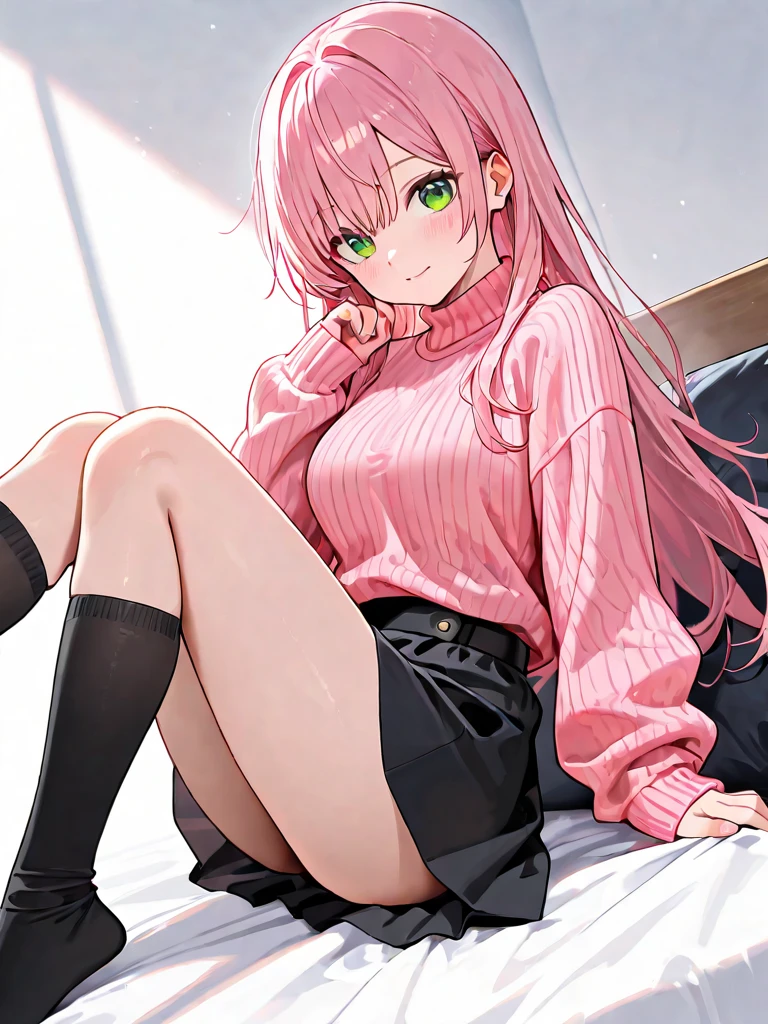 Anime woman, medio pelo blanco, medio pelo rojo, NSFW