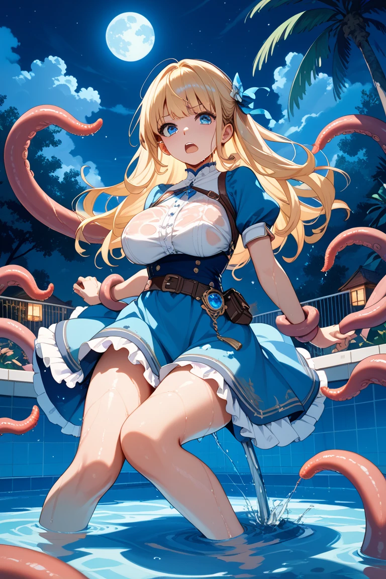 (masterpiece, absurd quality, best quality, official art, beautiful and aesthetic:1.2), 16K, cute petit girl, extreme detailed, digital art, colorful, highest detailed, vivid color, by famous artist, (transform sequence), babyface, cinematic lighting, (from below:1.5), dynamic angle, landscape, (dirty clothes:1.5), scenery, (soro:1.5), (1girl:1.5), (dark:1.5), (pond:1.5), (cave:1.5), 1girl, serena (pokemon), hat, sunglasses, beautiful detailed long hair, blonde hair, beautiful detailed blue eyes, bracelet, beautiful detailed sleeveless shirt, black shirt, red skirt, pleated skirt, black thighhighs, bag, Knee-high boots, lipstick, eyelashes, extremely detailed face, eyelashes, extremely detailed face, (perfect legs, perfect hands, perfect anatomy:1.1), depth of field, dappled sunlight, beautiful lighting, chibi, (floating hair:1.3), detailed skin, shiny, (suspended:1.5), (Uplifting:1.5), (sexual feeling:1.5), shiny skin, shiny hair, shiny face, shiny skin, (orgasm face:1.5), from front, (girl trembling with sexual climax:1.2), (vulgarity:1.8), (bangs:1.5) lie down on the ground, (vagina many large tentacles:1.5), (many tentacles:1.5), (rape:1.7), (excessive cum:1.8,) (wrapped around legs:1.5), extremely detailed thin legs, (interspecies sex:1.5), (tentacles crawl through clothes:1.8), (amazon position:1.3), (tentacle bound full body:1.5), close up , spread legs, from below, (spitroast:1.5), crotch insert long large tentacles, (wrapped around arms:1.5), (restrained by tentacles 1.5), (sex with large tentacles:1.5), (tentacles sex:1.8), (many tentacles swarm pussy:1.5), (tentacles covered crotch:1.5), (girl around :1.5), (tentacles, Tentacle Sex, vaginal:1.2), (many tentacles swarm girl:1.5), (torn clothes:1.2), (gangbang:1.5), cinematic shadows, (afterglow:1.3), water eye, (giant tentacle penetrates pussy:1.5), (thigh focus:1.2), caustics, beautiful detailed eyes, depth of field,