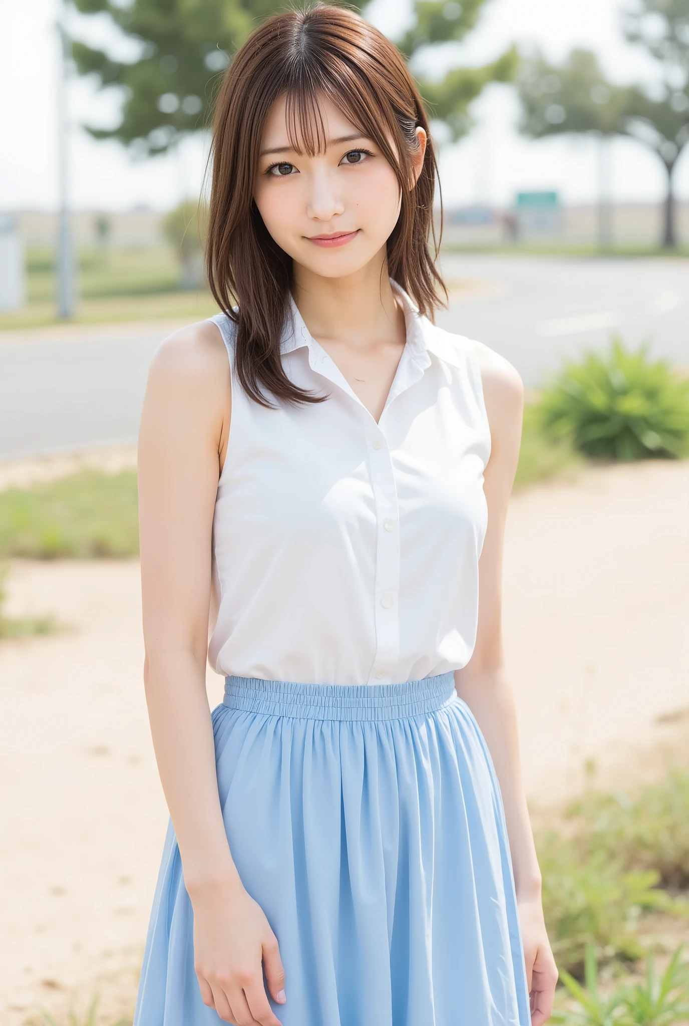 山の上の公園での記念写真、in 8K:1.5,Best Quality:1.4, 超A high resolution:1.5, (Photorealistic:1.4),masterpiece:1.2,(top-quality:1.4)、Raw photo、1a japanese girl、Cute、 (RAW フォト:1.2), (フォトリアリスティック:1.4), 美しい詳細な表情の少女, (((とてもよく詳しい eyes and face, 美しく詳細な目元, 非常に詳細な顔、はにかんだ笑顔))), 傑作,素晴らしい, 1人の, ((ダイナミックなポーズ)), ((ミニスカート), (Shy smile:1.5), Smooth skin、30-years old:1.5、Beautiful black eyes、natural skin textures:1.3, realistic eyes and face details、 (Brown medium hair),、middlebreasts、夏の日、美脚、彼女とのデート、ミニスカート、最高の笑顔、乃木坂