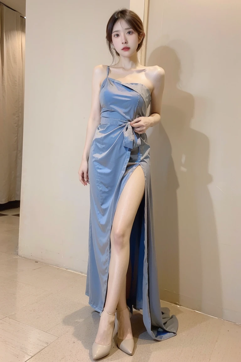 jk, ((cowboy shot)), ((Bare shoulder)), ((Short hemlines, sexy long legs)), ((Elegant and charming posture, random view shots)), realistic detailed photo of a giant breasted girl with exposed shoulders, detailed fingers, high quality skin, red eyes, alone in a winter scene with clouds, wind, and flowing hair, (best quality,4k,8k,highres,masterpiece:1.2),ultra-detailed,(realistic,photorealistic,photo-realistic:1.37),studio lighting,vivid colors