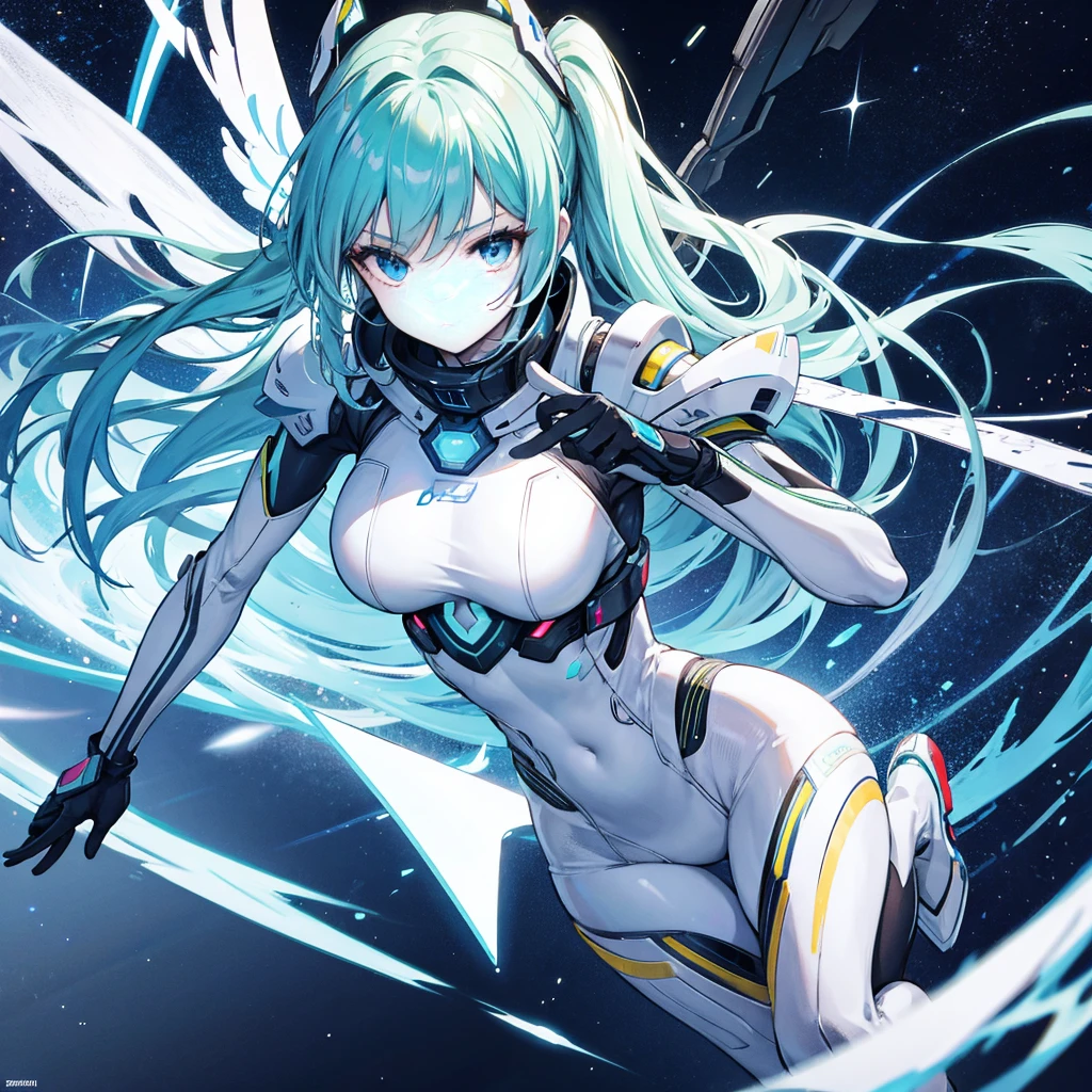 masterpiece, best quality, ultra-detailed, illustration, 1girl, highly detailed evangelion costume, (large robot background), detailed skin texture, beautiful detailed face, intricate details, ultra detailed