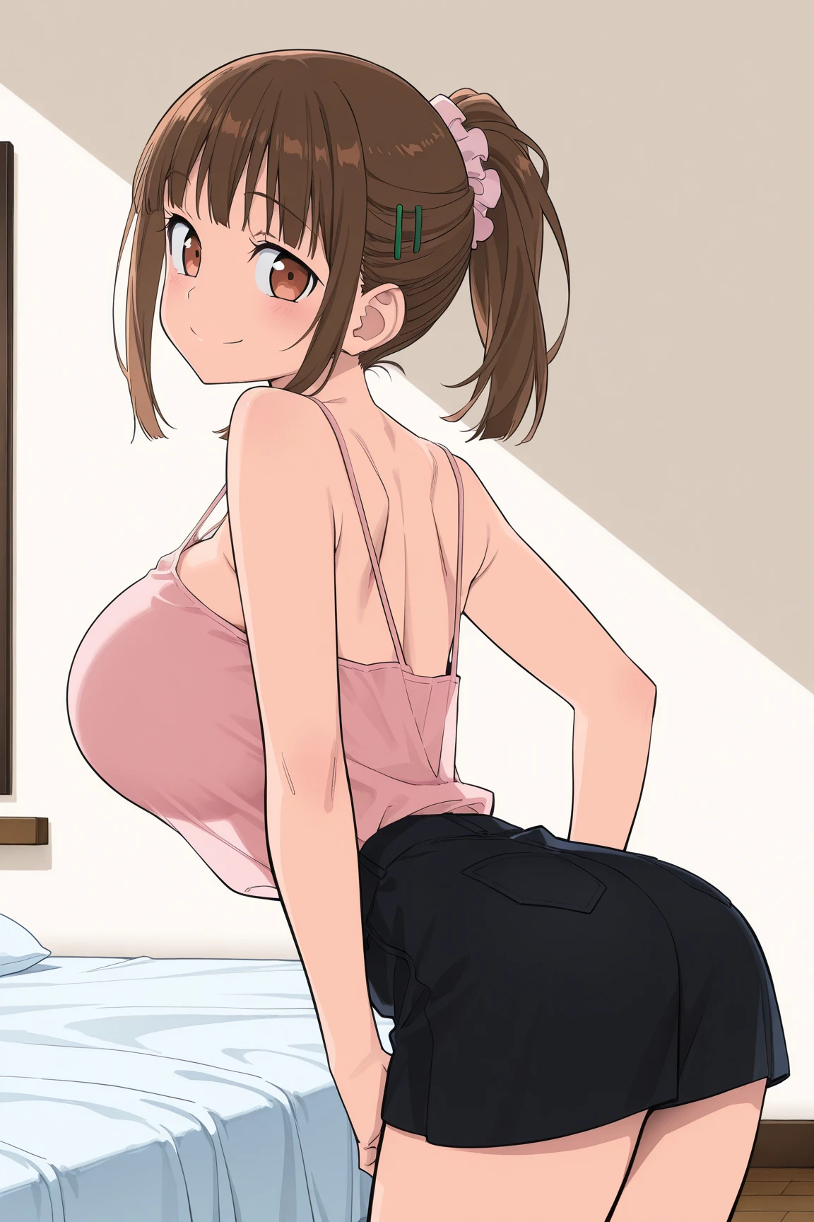Highest quality, High resolution,8k， One girl、On the sofa、（（The girl is doing deep throat on all fours）），Boobs shaking violently up and down、A large amount of semen is applied、Oho face（Worried brow）、Climax、Sweat（1.9）、steam、Brown Hair（Pigtails）, Big eyes、Brown eyes, Long Hair, Mole under eye, Huge breasts（1.9）, bangs, Cleavage, clavicle,Big Butt， indoor, Final Fantasy（anime、Aerith、Pink sleeveless dress（Nipples are exposed））、｛An angle looking at the buttocks from directly below｝ 　　　　　　　One Black Man，Big Penis，（A man is deep throating a girl）