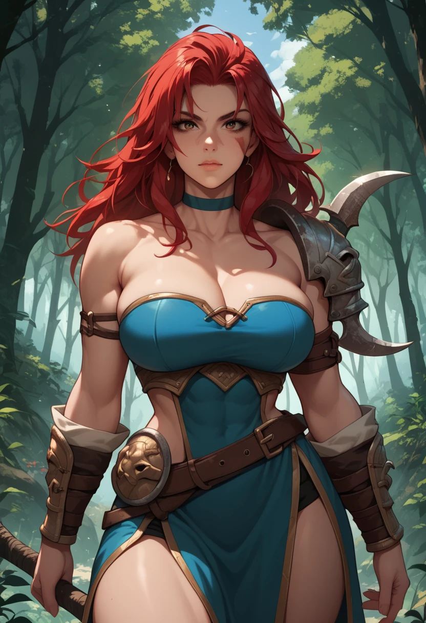 Rule of thirds, An extremely Beautiful Woman, pale skin, ginger-hair, Celtic Warrior, Blue weathered War face-paint Birch forest, gritty sharp focus, intricate, digital painting, highly detailed, high detailed face, soft lighting, vibrant colors, masterpiece
sultry look, seductive,