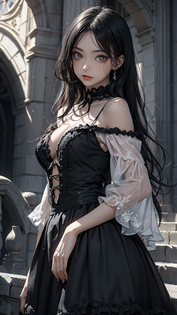 (Latina woman:2)、Hard Dark Gothic Makeup、deep night sky、Horror、Black dark eyeshadow、cry、sad、Good skin radiance、Dark Gothicメイク、Dark smile、palace、The beauty of fragrance、24-years-old、Expression of intense sexual pleasure、Embarrassed look、Dark Gothic、Obscene language、highest quality、View 5 books、Expression of sexual pleasure in suffering、Drunk face、紫のMaid clotheysterious、Noble、A face that is holding back the toilet、sexy、Loving smile、Twin tail hair、jet black ruffle skirt、Right blue eye, Left eye is red、Super bewitching pose、Platform Heel Shoes、Heavy makeup、Gothic Lolita Clothing、A little slimmer、(Brown Hair:1.4)、Long Hair Straight Hair、Cute Gothic Lolita Dress、Beautiful Face、elegant features、Fascinating face、Knee-high socks、Stained glass background、Chest glistening with sweat、The room is dark、goth long dress、Bell Sleeves、Wizard Sleeve、decadent look、Sexually excited expression、Gothic Mode、Glossy thighs wet with water、Thighs that are wet and shiny with oil、Background of a room full of roses、sad expression、Rose Maiden、The embroidery is pink、The dress has pink embroidery、Thigh-high socks、Knee-high socks、Gentle expression、masturbation behavior、Dark black eyeshadow、despicable act、Stained glass and rose background、Wearing black underwear、Black panties、thighs are a little thin、Female Duo、female couple、I have lesbian friends、hug a girl、A blue lightning bolt glows in his right hand.、Blue electromagnetic waves shine in my hands.、dark church background、Stained glass、black metal world、Dark Castle、Dark Room、Slender body、upright、walk、Are standing、gothic long dresaid clothes、Victorian dresses、Her thighs glisten with sweat、My body is wet and shiny、Lots of glitter on the thighs、sweating、My thighs are sticky from sweating、Sweat glistens on the thighs, The whole body is sweaty and shiny、pretty sweaty、My thighs are sweaty、My thighs are so wet、My thighs are shining with sweat、A lot of sweat glistens all over the body、The thighs are the best、