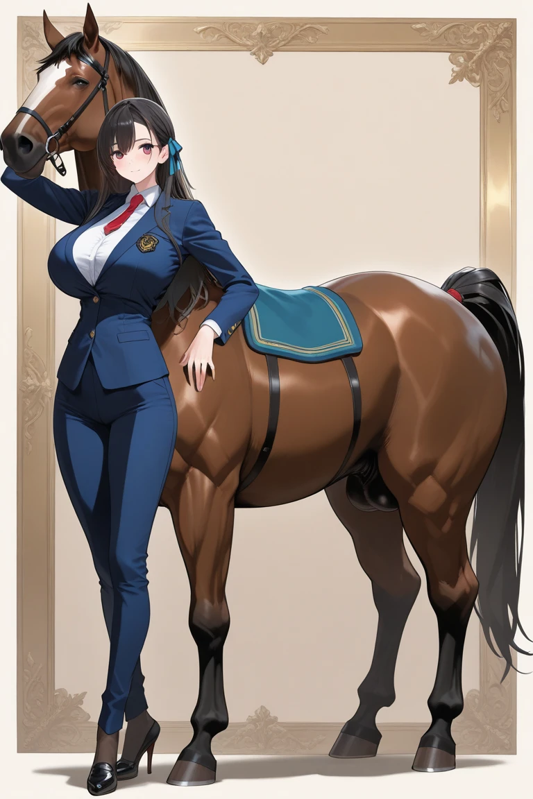 (masterpiece:1.2, best quality), actual, (real picture, intricate details, depth of field), there is a woman ride着马 in a competition, 👰 🏇 ❌ 🍃, ride马, no reins, ride, On the horse, ride着马, ride马, Breeches, ride着一匹白马, helmet, Wearing latex bodysuit, large breasts, large , biggest breast, huge breast, wide pelvis, hourglass figure, fitness model, rosy cheeks, sweat