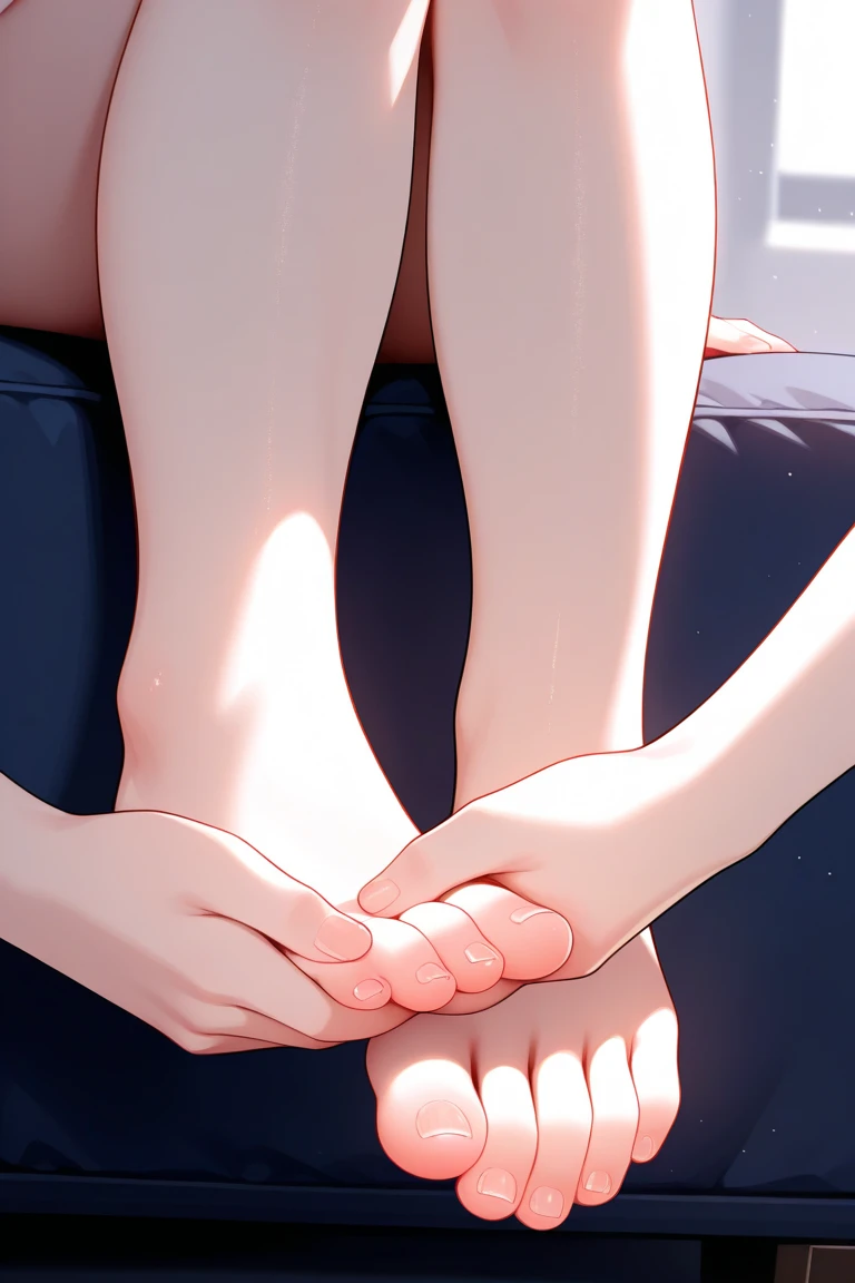 toga from my hero academia, white shirt, shorts, full body, perfect detailed feet, whole foot.