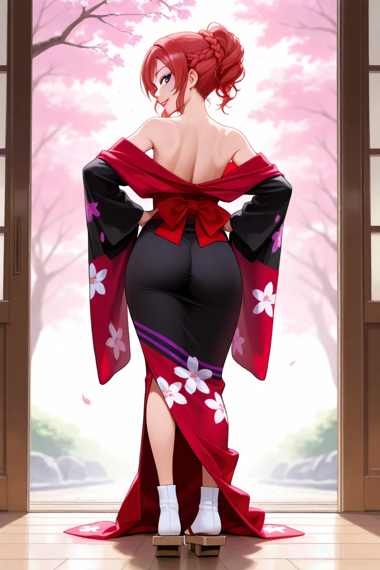 girl with ass on her left kneeling