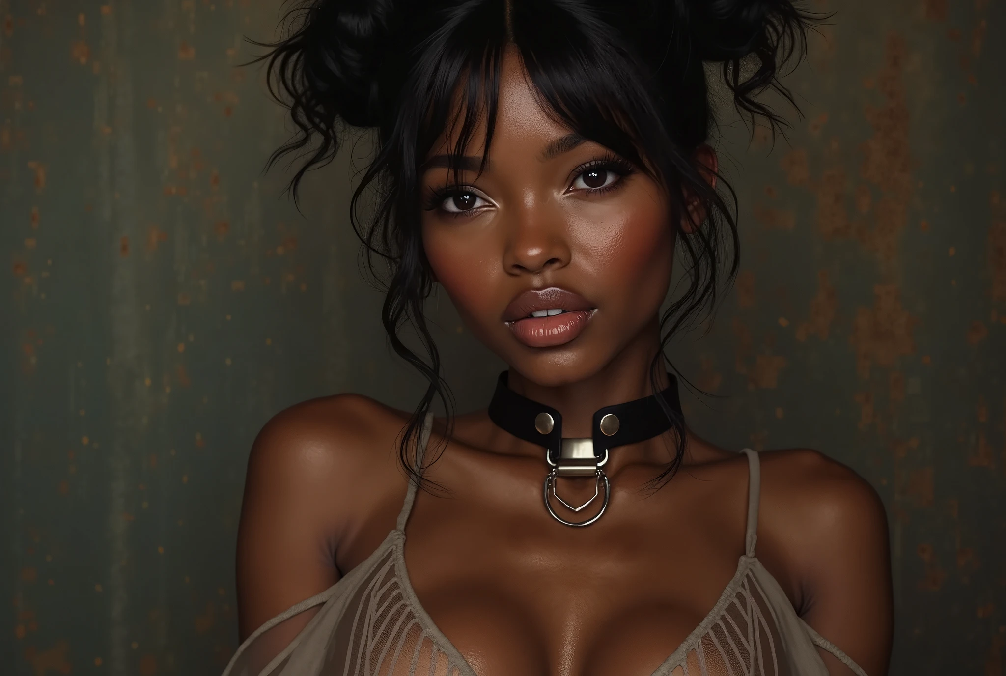 SFW, uploaded on e621, by Pixelsketcher, by Bayard Wu, by Thomas Benjamin Kennington , by Einshelm, solo anthro, ((face portrait)), BREAK, ((long afro ponytail)), very sweaty, ((mouth open, tongue out)), (detailed Bonifasko lighting), (detailed skin), (detailed skin), (dark skin, ebony, deep ebony), (ebony neck), (her own arm holding her own breasts), revealing half-breast, BREAK, ((facing viewer)), (cinematic lighting), ((detailed background)), ((face portrait view)), (((face view))), (half body shadow), [backlighting], [crepuscular ray], [detailed ambient light], [gray natural lighting], [ambient light], (higher wildlife feral detail), [explict content], [sharp focus], (questionable content), (shaded), ((masterpiece), her own arms holding her own breast, medium breasts, [saliva dripping] breasts, latina girl, African face, African Art, latina Art, Commission for High Res, latina Art, Art,Sakimichan beautiful, masterpiece, medium breasts, best quality, detailed image, bright colors, detailed face, perfect lighting, perfect shadows, perfect eyes, girl focus, blue eyes, flawless face, big breasts, face focus, ((long afro ponytail)) African, latina girl, dark skin, deep ebony woman, ebony nose, sexy mouth, gaze at the viewer, half-closed eyes, 1girl, solo, (masterpiece), (best quality), (illustration), (cinematic lighting), detailed dark skin, balanced coloring, global illumination, ray tracing, good lighting, deep ebony, African, showing breasts, cleavage, looking at viewer, seductive look, SFW