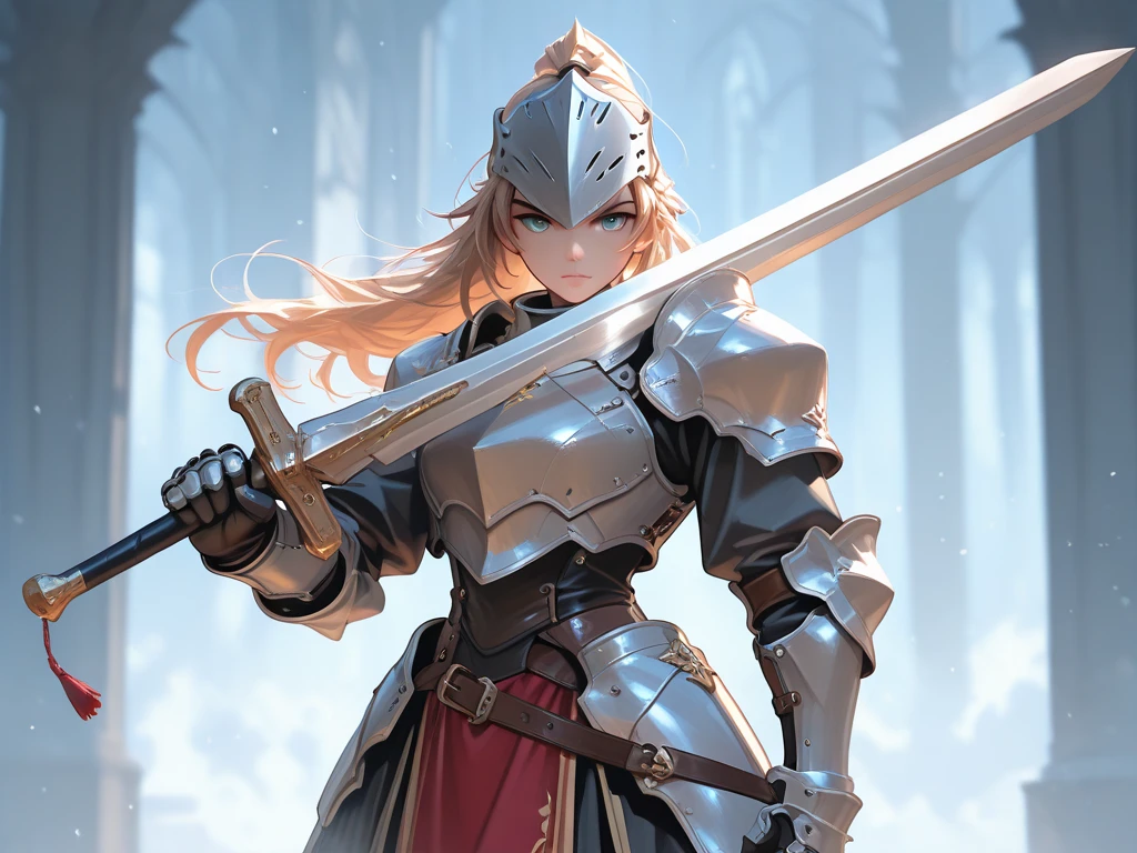 Ultra-high definition image quality、beautiful girl、Female Warrior、Female Swordsman、Light Armor、Silver Boots、Long Hair、knight'hair ornaments、Silver Hair、20-year-old、Be confident々face、Very short tight skirt、Sexy posture、wilderness、Highest quality,Big Ass、Big Breasts、Thighs、Grabbing the spear、Gorgeous embroidered lace panties、Joan of Arc style clothing、Wind King Barrier、Her hair is blowing in the wind、The Sword of Promised Victory、god々Wearing a bright aura、Big Ass、Valkyrie the War Maiden、?????? close-up、Angle from directly below、Squat with your legs apart、(Confused eyes)、3White eyes、(Female Demon Lord)、Yandere、Female ninja、ムチムチなThighs、Panty shot