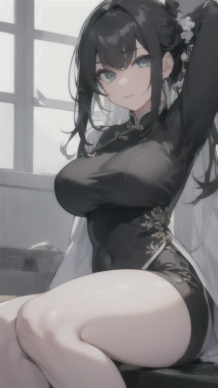 nsfw,girl,Japanese style,Japanese Pattern,Black Hair,Long Hair,masterpiece, best quality, very aesthetic, absurdres,Gold and Black,Gold Leaf,Japanese styleの背景,Dragon print,Fluttering Kimono,Butt,bare ass,広げたButt,unfastened,Solved,face between legs, between_Legs,Prone,Taunt,Bare back