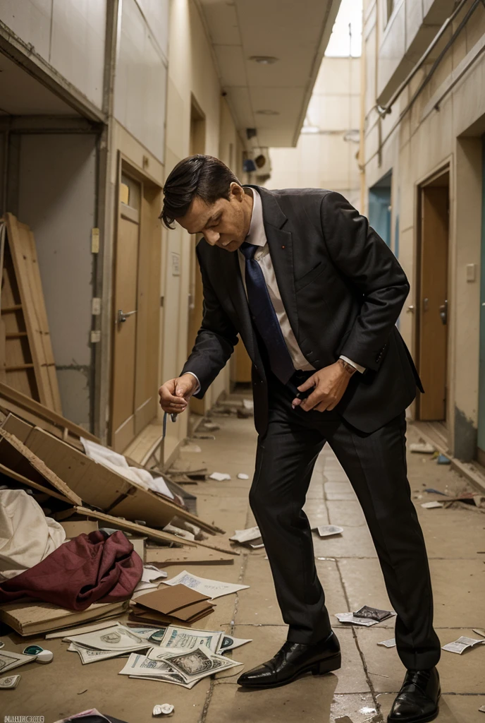 There were many bloodstains on the floor、please put down the bloody knife。