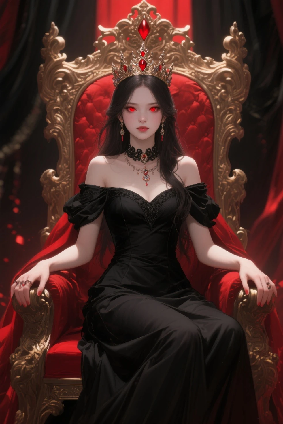 Dark Castle,Gorgeous intricate details,red rose,Broken petalaroque element,European classical,Exquisite illustrations,large commercial style,Large game CG scenes,16K HD resolution,Dark Department