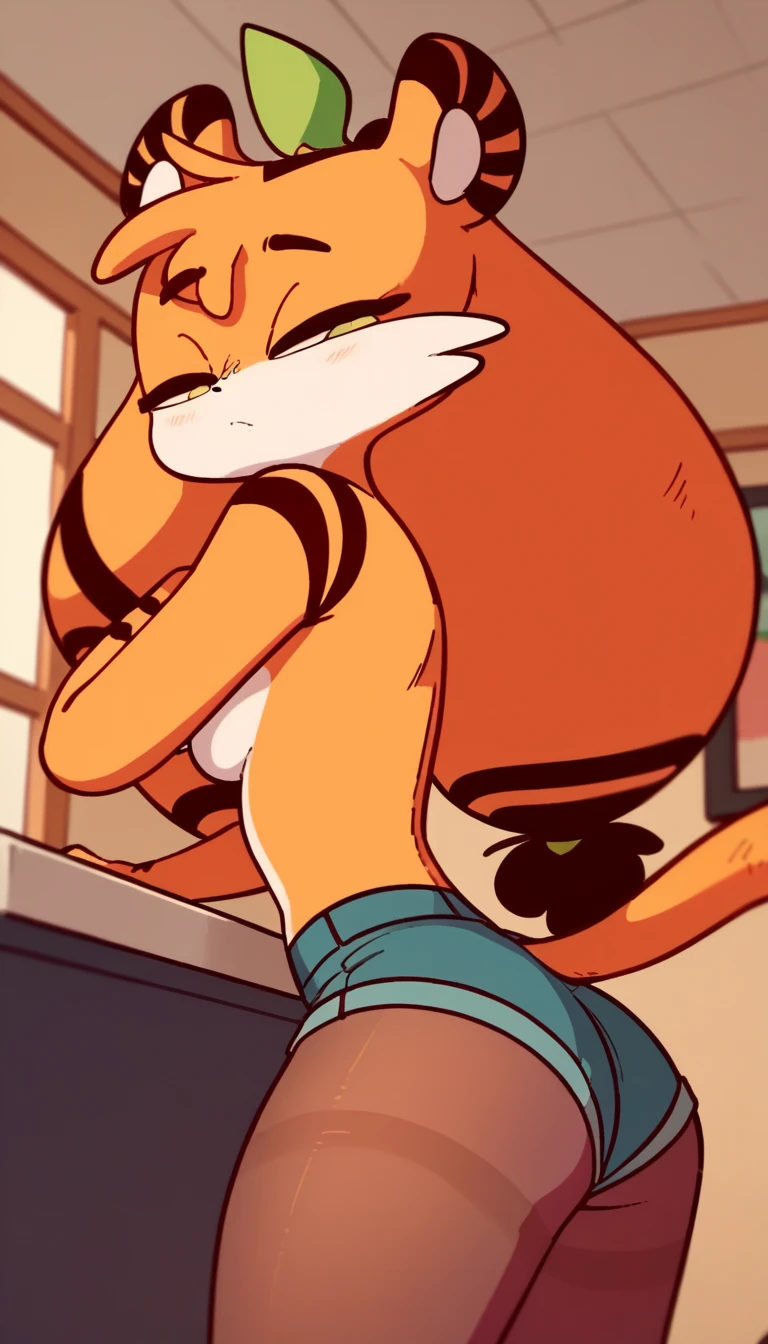FOxy wears black underpants 