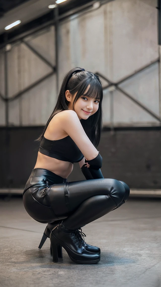 (((Black Bunny Girl Hair Band)))、(((Twin-tailed)))、(((Hair that flutters in the wind)))、Photorealsitic、超A high resolution、Convoluted、ultra-detailliert、(dent in the skin)、Cute、Feminine、Detailed body、Medium chest、(A detailed face: 1.1)、(Outline of the iris)、(Hydrocore Lens)、(perfect eyes)、4K、Beautiful fece、(masterpiece: 1.2)、(top-quality:1.2)、Multiple beautiful women、wide-hips、slenderbody、doress、ふしだらな、Pose Seductive、stripper、In a club、Dancing、Black theme、crouching down、Open your crotch、Optimal ratio of 4 fingers to 1 thumb、actionpose、(((Looks Back))) 、(((House of mirrors in the amusement park)))