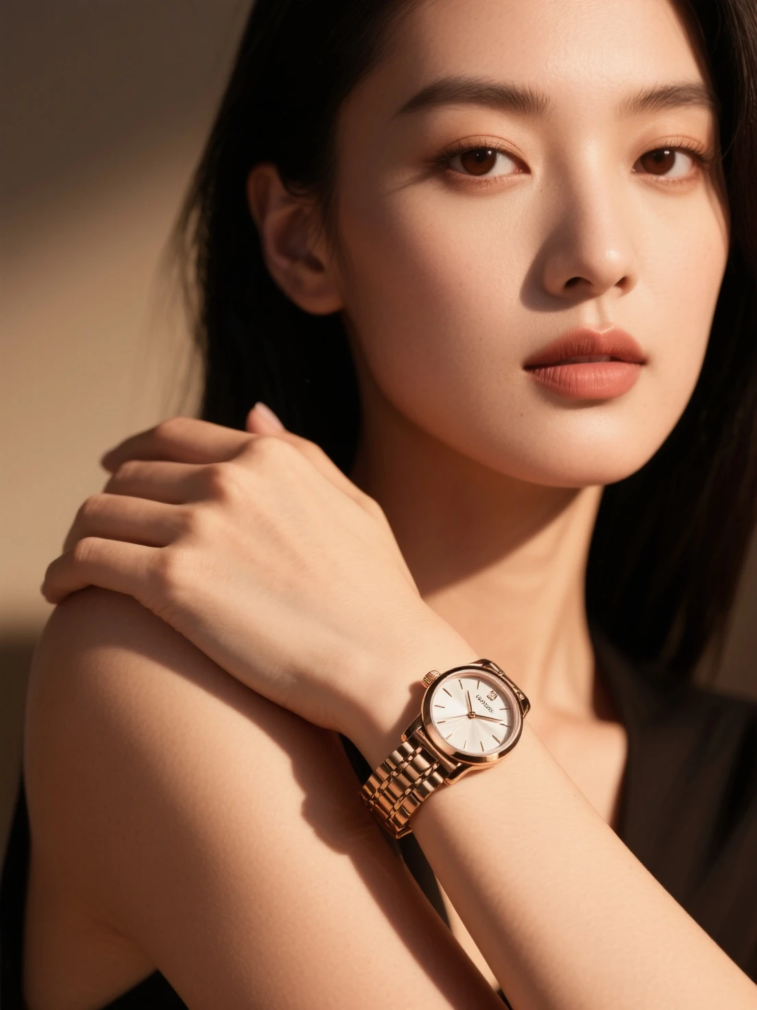 araffe woman in white jacket and skirt leaning against wall, bae suzy, korean women's fashion model, ji-min, smooth white tight clothes suit, jia, song hye - kyo, lee ji-eun, lee ji - eun, wearing a watch, heonhwa choe, gorgeous young korean woman, wears a watch, ad image, sha xi, Best picture quality, masterpiece, ultra high resolution, 8k, cleavage, big boobs, bust detail, hair detail, eye detail, sharp eyes, thin smile, professional lighting