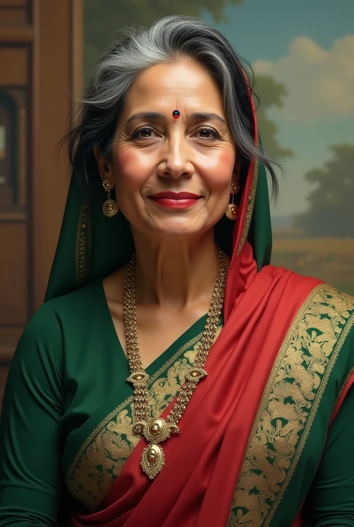 Indian housewife AI Illustration 