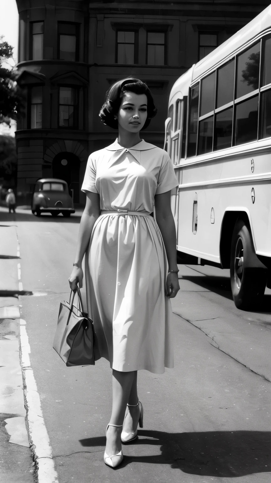 22 year old woman in New York in 1960 in summer 