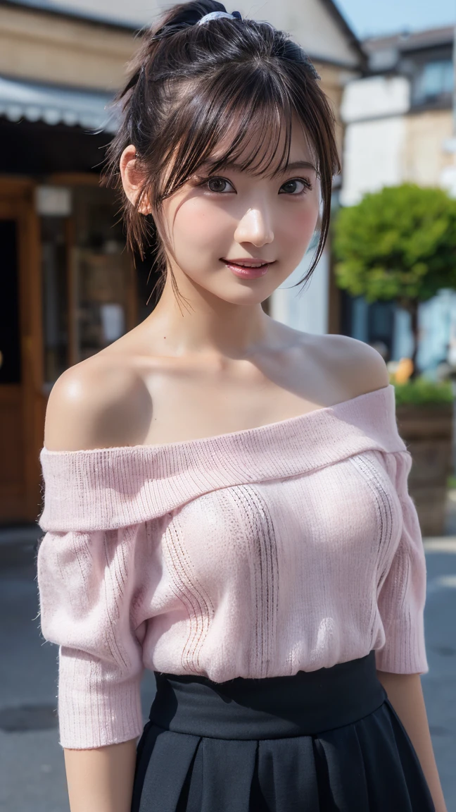 (8K, Raw photo, highest quality, masterpiece:1.5), Super detailed, ultra high resolution, 8k wallpaper, huge file size, (realistic, realistic Photo:1.37), Beautiful girl very knowledgeable, highly detailed face, very fine eyes, very fine skin, very fine fingers, very small nose, Highly detailed detailed mouth, highly detailed background, very detailed costume, perfect anatomy, Anatomically perfect hands, (whole body from thighs:1.5), (1 person), 20 year old female, beautiful Japanese faces, (young face), (perfect body:1.1), pure erotic face, slender body, slender body shape, The beauty of slim abs, thin waist, High-definition skin quality, Fair skin, glowing skin, ruddy skin, long and thin legs, light brown delicate soft hair, feminine adult french bob, layer cut, (dull bangs:1.2), natural smile, beautiful teeth, beautiful small face, realistic face, beautiful actress&#39;natural makeup, double eyelid, beautiful thin eyebrows, fine long eyelashes, charming brown eyes, Plump and glossy pink lips, My cheeks turned red, necklace, earrings, beautiful and detailed eyes, well-shaped small breasts, Cute little pink areolas, plump ass, stare at the viewer with a greedy expression, dynamic lighting, 

((She is wearing a Latin sweater with a plunging neckline.。., There are cute ruffles on the hem and cuffs..)), 
Large garden at a luxury resort, (white room), blur the background, 
((Sitting in a beautiful posture on a wide meadow, Touching your own with your hands)), 
tilt your head a little, perspective from above, 
The bright morning light illuminates the area, 
