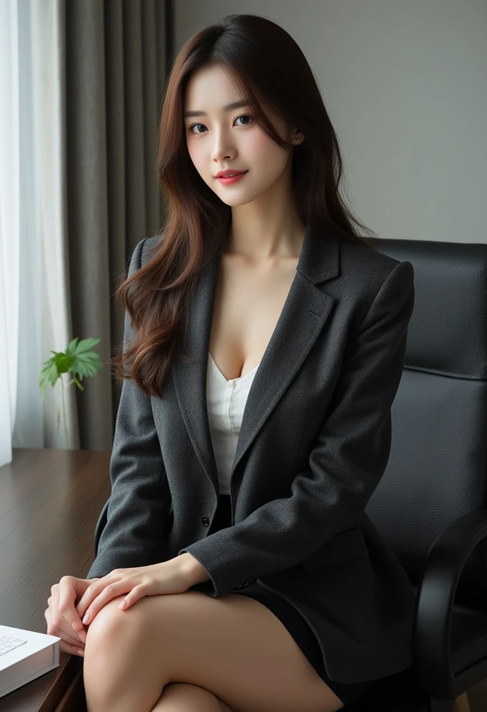 Sexy body,In a suit,company,boss、charming face、Baby Face