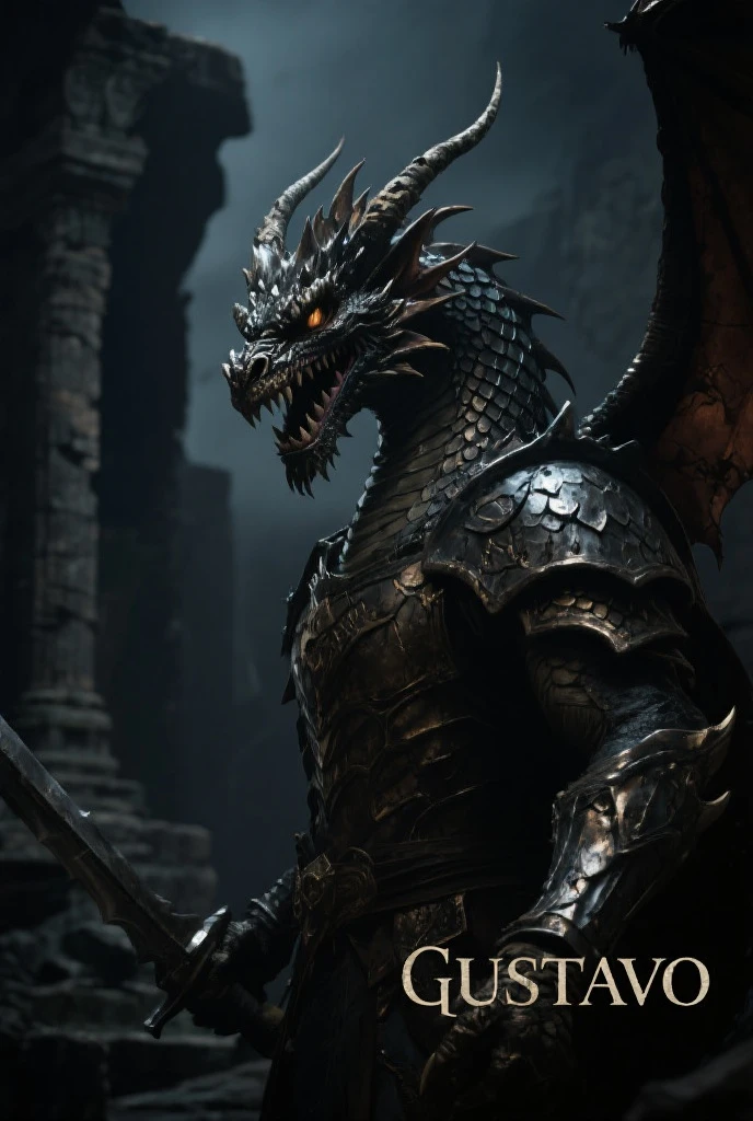 A knight in armor riding a dragon, holding a spear, the dragon breathing fire, (best quality,4k,8k,highres,masterpiece:1.2),ultra-detailed,(realistic,photorealistic,photo-realistic:1.37),medieval fantasy,concept art,dramatic lighting,detailed armor,muscular dragon,powerful dragon,epic scene,dynamic pose,intricate details,vibrant colors,dramatic shadows,cinematic composition