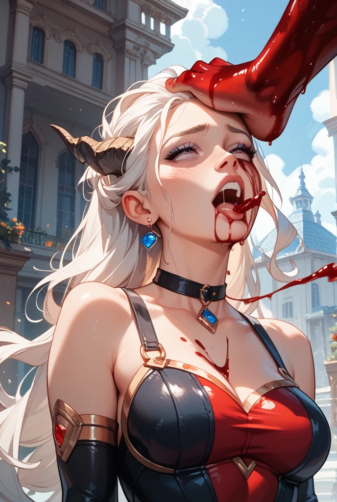 (((masterpiece))),(((bestquality))),((ultra-detailed)),(illustration),((anextremelydelicateandbeautiful)),dynamicangle,floating,(beautifuldetailedeyes),(detailedlight),1girl, solo,simple background, cowboy shot,angry,(blood on face:1.5),(scar:1.2),full body,