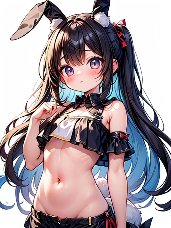 ((masterpiece)),((Highest quality)),((High resolution)),((Anatomical)),((Realistic)),((Detailed Description)), ((Full body view)), ((Perfect lighting)),8K)),((cute)), ((FOCUS standing girl.)),(((((One little girl))),(((FOCUS Loli))),(((neutral))),((FOCUS child)),((FOCUS 8-year-old)),((Beautiful eyes)),((FOCUS Baby Face)),((low length)),((FOCUS Petite)),((Flat Chest)), (((CUTE SMILE, CUTE FACE,)))) , (((CUTE MAKEUP))), CAT GIRL, WITH CAT EARS, BLACK HAIR, PONYTAIL HAIR, Wide Hips, FOCUS WEAR BIKINI, (((BLACK VERY HIGH HEELS))), ((FOCUS SHE IS WEARING hold-ups))) , SHE IS DANCING SEXY , From the side, From the back, HANDS ON HER HIPS, FOCUS SIDE VIEW. THE GIRL IS LOOKING TO THE VIEWER, FOCUS BACKGROUND A NIGHTCLUB)))
