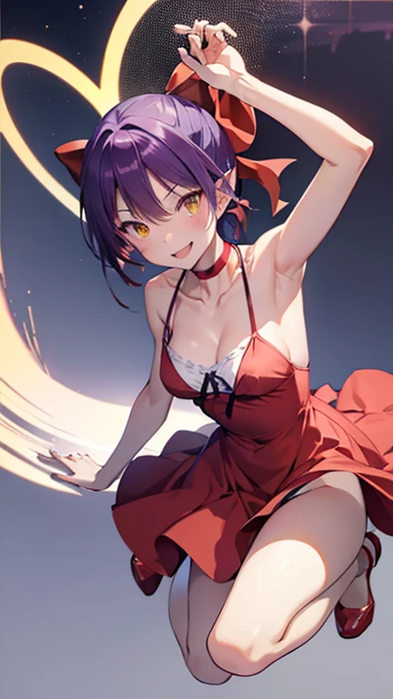 Master masterpieces!The best collection!1girl,Cute bow,Stylish shirts and suspenders,Handsome girl's unique sinister smile,Flames and the Moon,Show off at night,stare at viewer,Show domineering pose,Fujiwara no Moguchi,whitehair,underbust,mediuml breasts,full full body,thighlet,Long hair,shortpants,Traditional chinese painting,Stop it