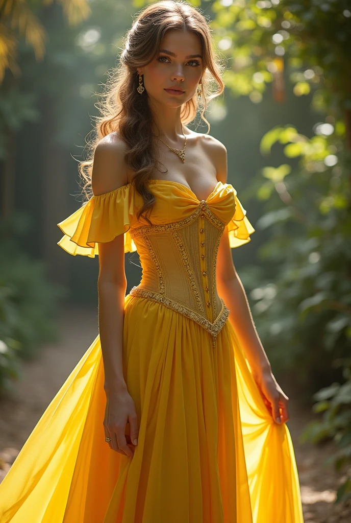 Dress, make a snow white dress into adult sexu cute dress utilizing corset lace draping to make short but revealing dress 