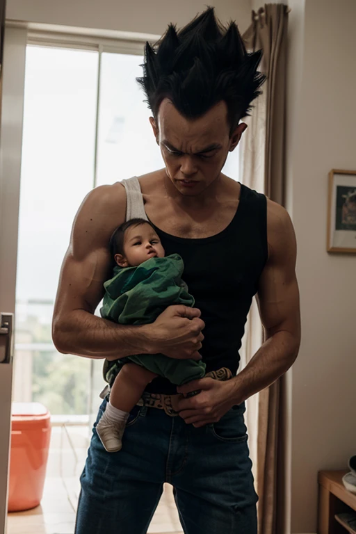 Baby Frankenstein, com seu pai. --auto