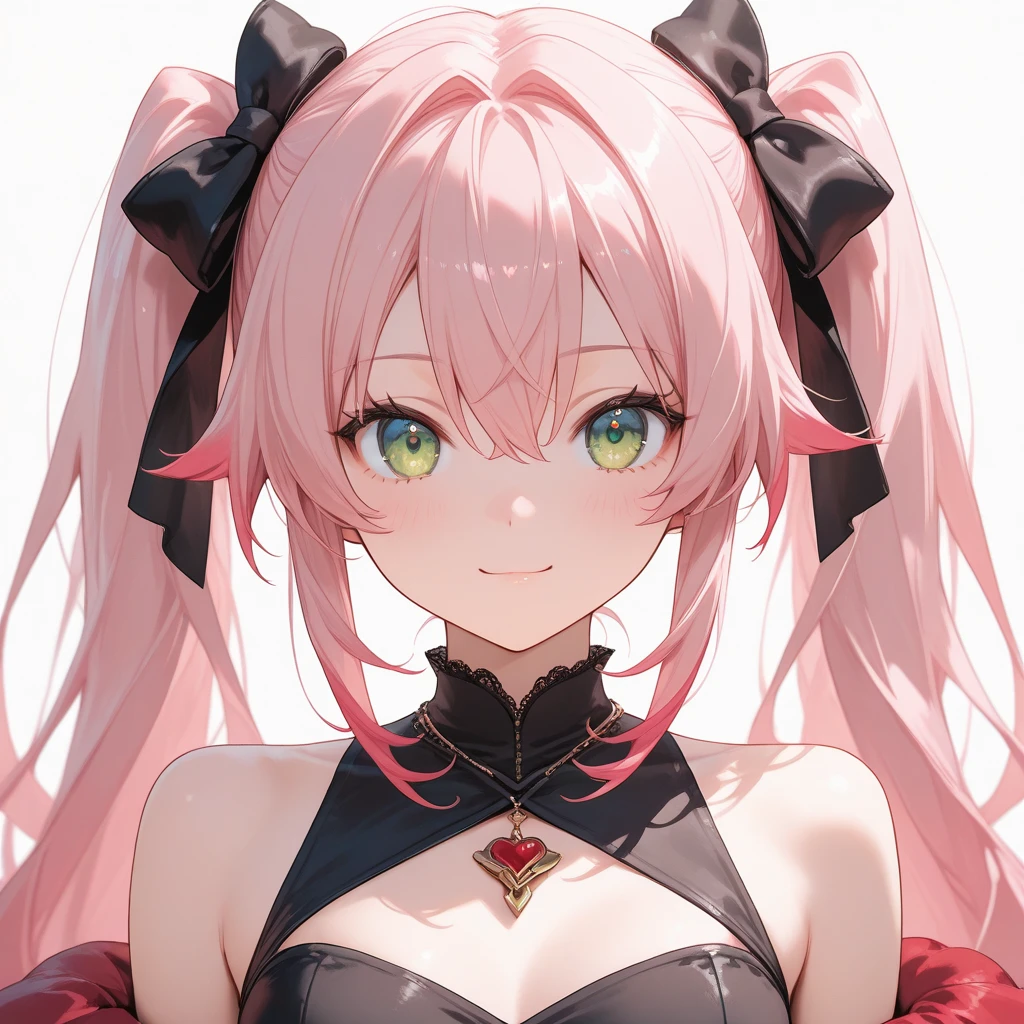 (high resolution,high quality)anime、Beauty、cute、Stylish、Twin tails、Sexy、View your viewers、being cunning、smile、Pink star effect for eyes