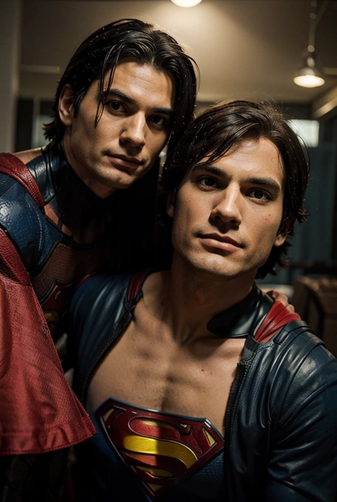 Henry Cavil beijando tom holand pelado