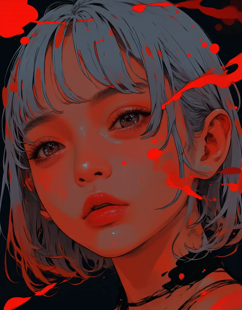 ((Masterpiece artwork)),(Best quality at best),(A half body),averts his gaze,(ultra intricately detailed),(higher definition),(8k),(linhas limpas),(perfect facial features,Perfect meat),(offcial art),1,undead,The living dead,Incomparable beauty,dirty white dress,frotting
