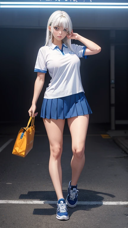 top-quality、4K picture quality、realistic touch,、Photorealistic style、high-detail、photoRealstic、big eye、lean and slender body、huge tit、wearing clothes that are too small、Strong eyelashes、A sexy、full body Esbian、Submissive smile、Flushed cheeks、Kamimei、thin-waist、Voluptuous thighs、Enraptured look、Country road side、high school student in sailor suit、sleeveless、Tall、Her skirt is too short and her butt is visible.、long slender legs、Thin long eyebrows、Sensational attire、 I can see your breasts from the side、clothes with wide open sides、sexy pose、see-through short skirt、big butts