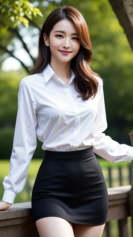 1 Girl,garden,Soft Light,Chinese Beauty,Tight Fit,business attire,